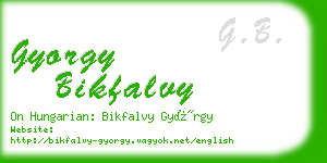 gyorgy bikfalvy business card